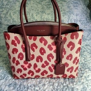 KATE SPADE Margaux Leopard large satchel